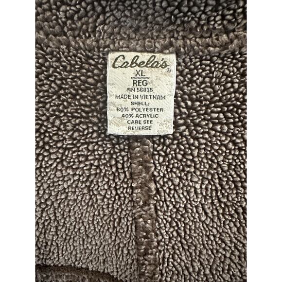 Cabela's Womens Sherpa Fleece Lined Zip Up Jacket Chocolate Brown Outdoors Cozy - Picture 4 of 10